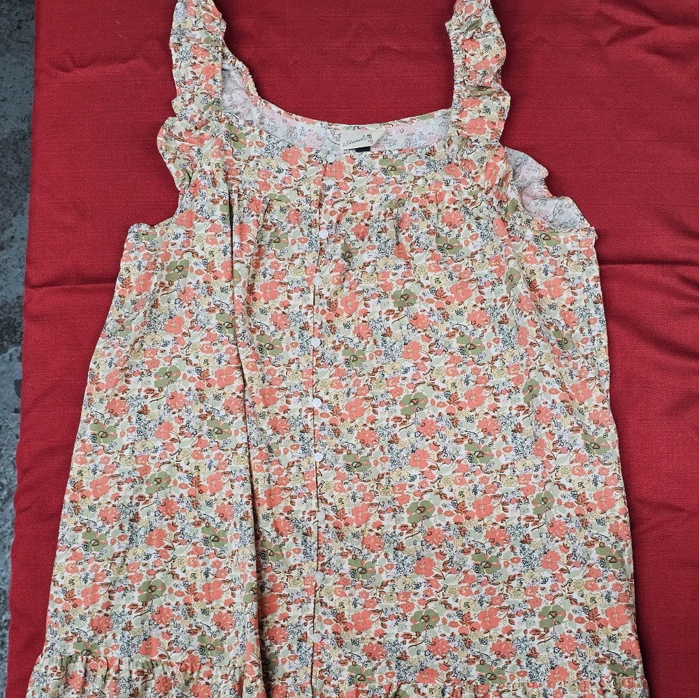 Universal Thread Pink/Green Floral Sundress  With‎ Pockets Size XXL